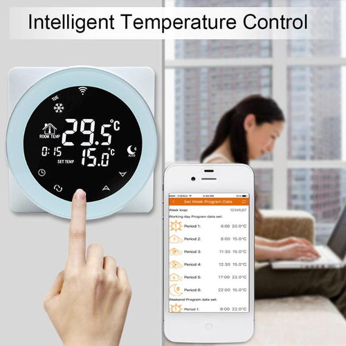 Intelligent WiFi Temperature Controller Thermostat for Alexa/Google Home LCD Digital Smart Temperature Control System